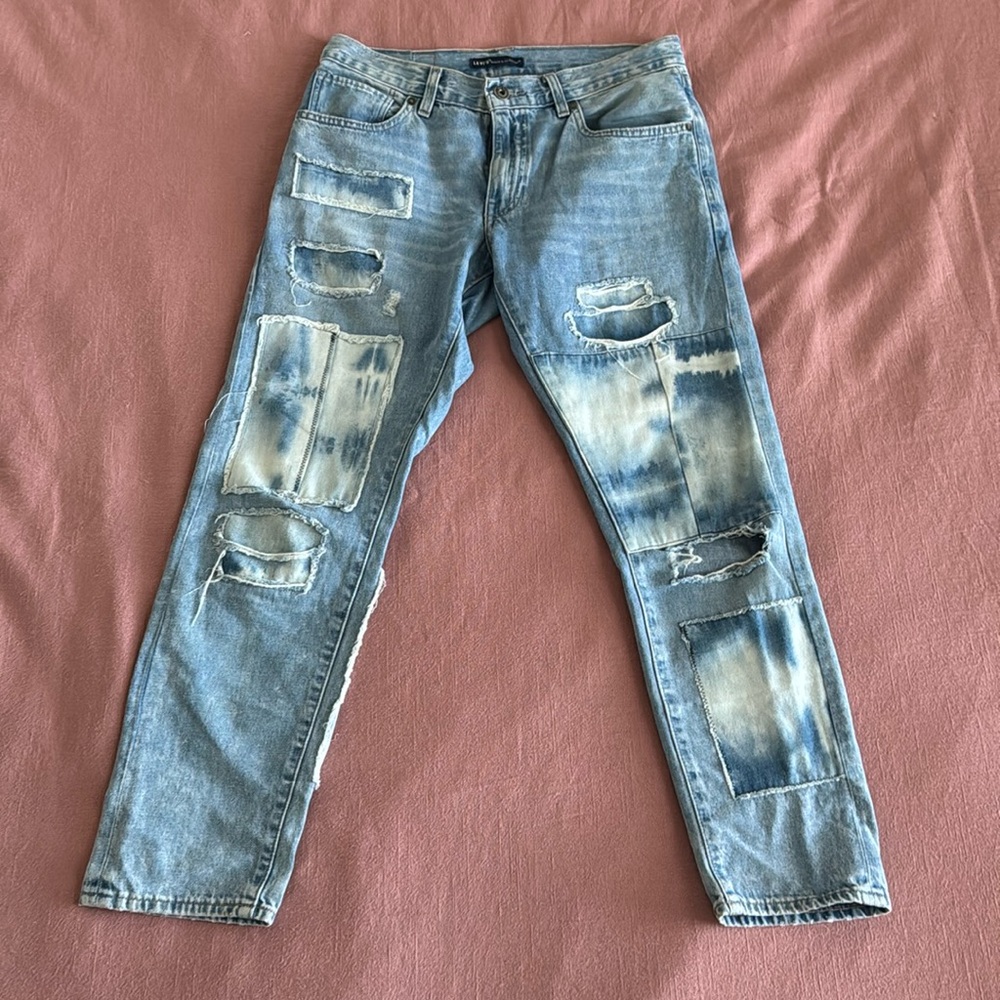Levi’s Made and Crafted patchwork The Crush Taper jeans size 5/6 (27 inch waist)